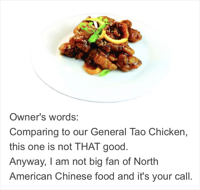 Chinese Restaurant Owner Adds Funny And Honest Comments On The Menu, And People Are Here For It Chinese Restaurant Owner Adds Funny And Honest Comments On The Menu, And People Are Here For It
