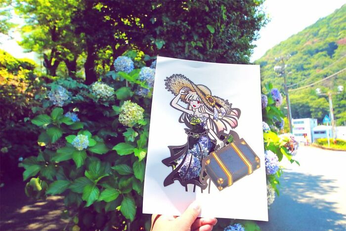 Japanese Artist Fills In Their Anime-Inspired Cutouts With Their Surroundings (100 Pics) Japanese Artist Fills In Their Anime-Inspired Cutouts With Their Surroundings (100 Pics)