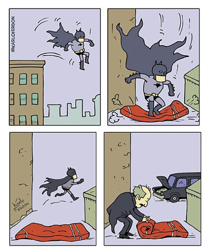 Artist Shows The Not-So-Glamorous Daily Life Of Superheroes (50 Comics) Artist Shows The Not-So-Glamorous Daily Life Of Superheroes (50 Comics)