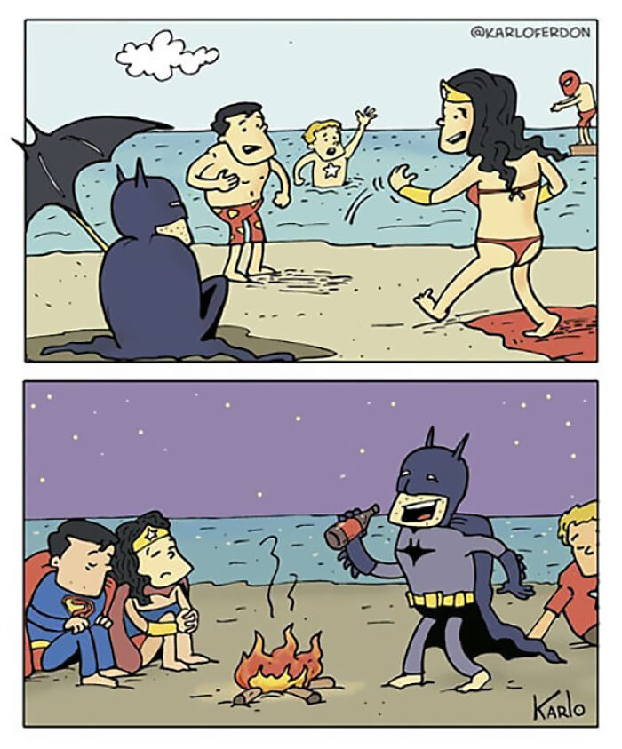 Artist Shows The Not-So-Glamorous Daily Life Of Superheroes (50 Comics) Artist Shows The Not-So-Glamorous Daily Life Of Superheroes (50 Comics)