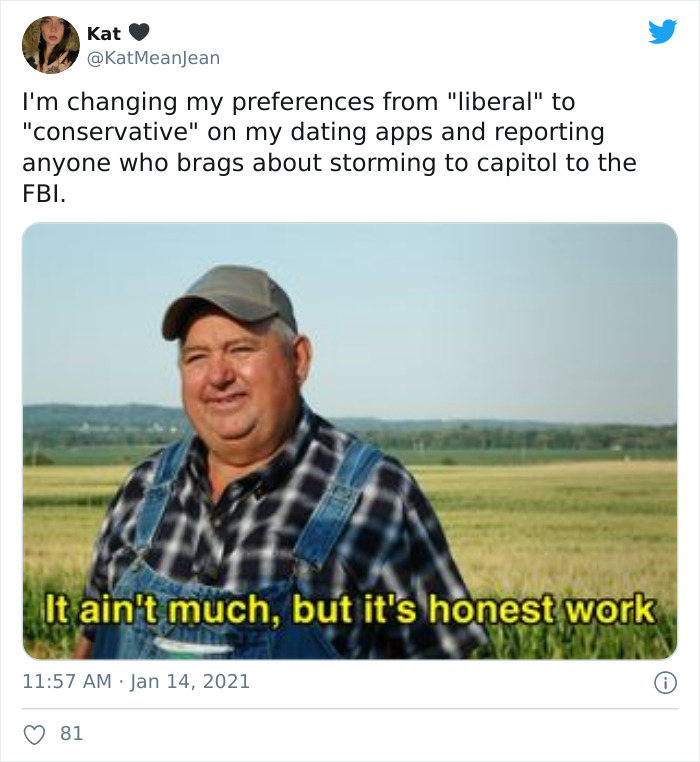 Women Are Trolling Capitol Rioters By Matching With Them On Dating Apps Just To Send Their Info To The FBI Women Are Trolling Capitol Rioters By Matching With Them On Dating Apps Just To Send Their Info To The FBI