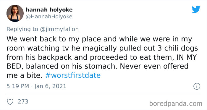 50 “Worst First Date” Stories That People Submitted For Jimmy Fallon’s Challenge 50 “Worst First Date” Stories That People Submitted For Jimmy Fallon’s Challenge