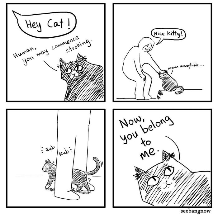 30 Comics That Show What Living With A Cat Is Really Like, By Xibang 30 Comics That Show What Living With A Cat Is Really Like, By Xibang