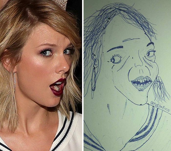 40 Terrible ‘Fan Art’ Drawings Of Famous People Created By This Artist (New Pics) 40 Terrible ‘Fan Art’ Drawings Of Famous People Created By This Artist (New Pics)