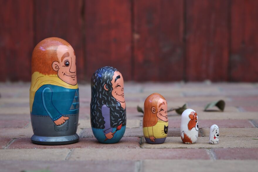 For This Holiday Season, I Created A Matryoshka Of My Family
