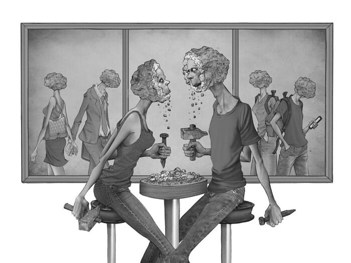 Artist Captures What’s Wrong With Today’s Society In 38 New Thought-Provoking Illustrations Artist Captures What’s Wrong With Today’s Society In 38 New Thought-Provoking Illustrations