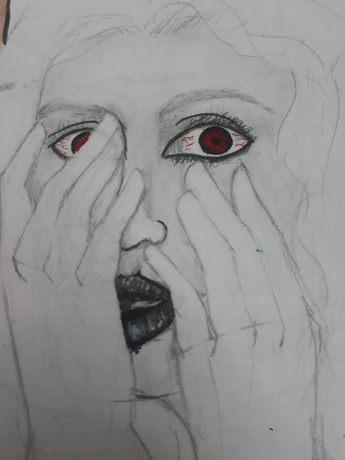 Hey Pandas, Draw Something Scary And Post It Here (Closed) Hey Pandas, Draw Something Scary And Post It Here (Closed)