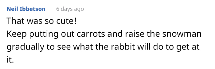 Over 64K People On YouTube Can’t Get Enough Of This Video Capturing A Bunny Chomping A Snowman’s Carrot Nose Over 64K People On YouTube Can’t Get Enough Of This Video Capturing A Bunny Chomping A Snowman’s Carrot Nose