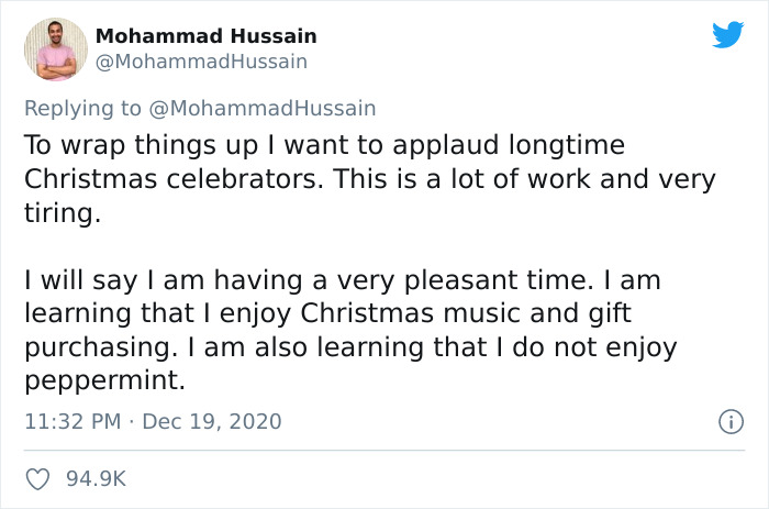Muslim Guy Celebrating His First Christmas Shares His Observations On Twitter, And They’re Hilariously Accurate Muslim Guy Celebrating His First Christmas Shares His Observations On Twitter, And They’re Hilariously Accurate