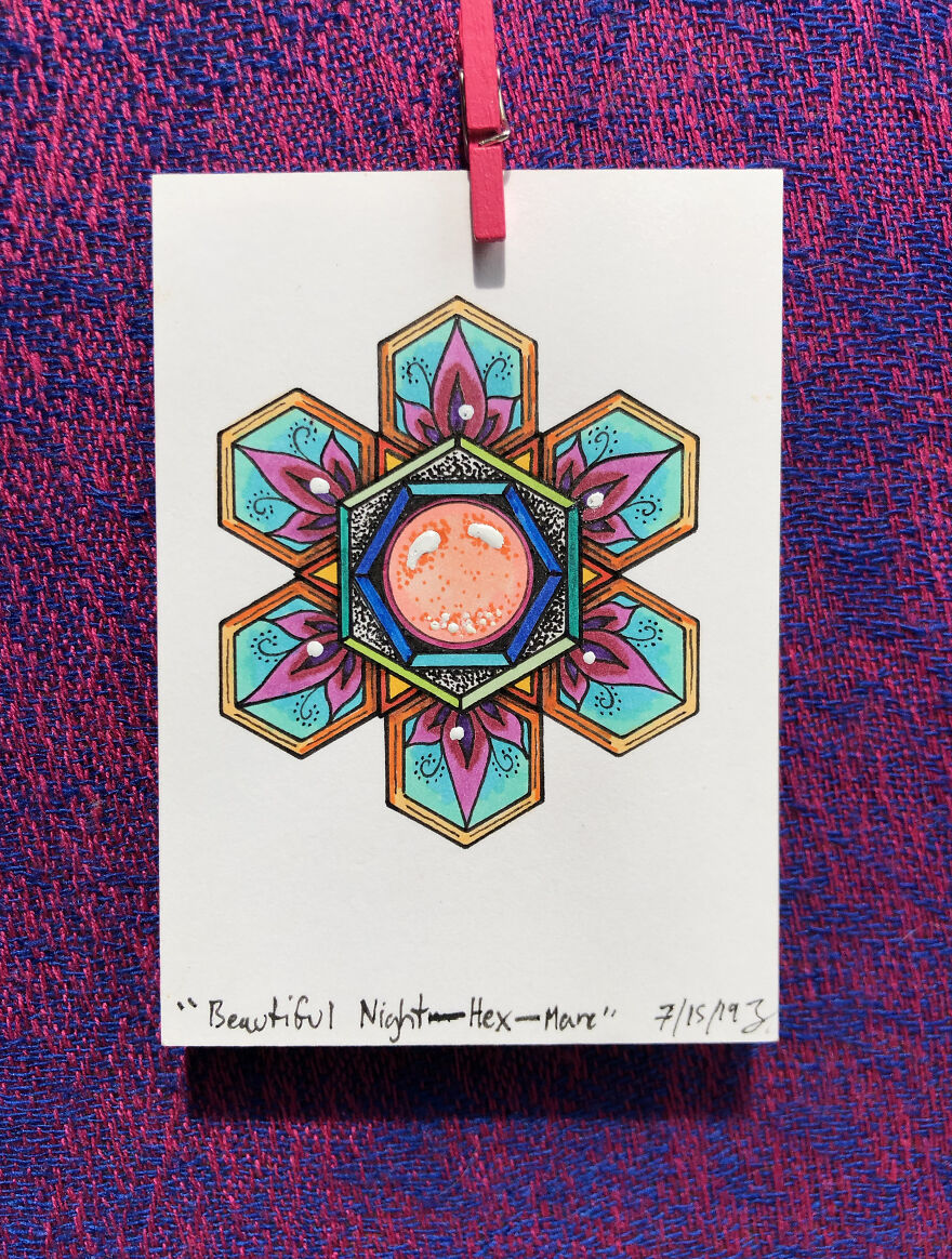 Here Are My Jeweled Doodles Drawn With Pen And Marker (32 Pics)