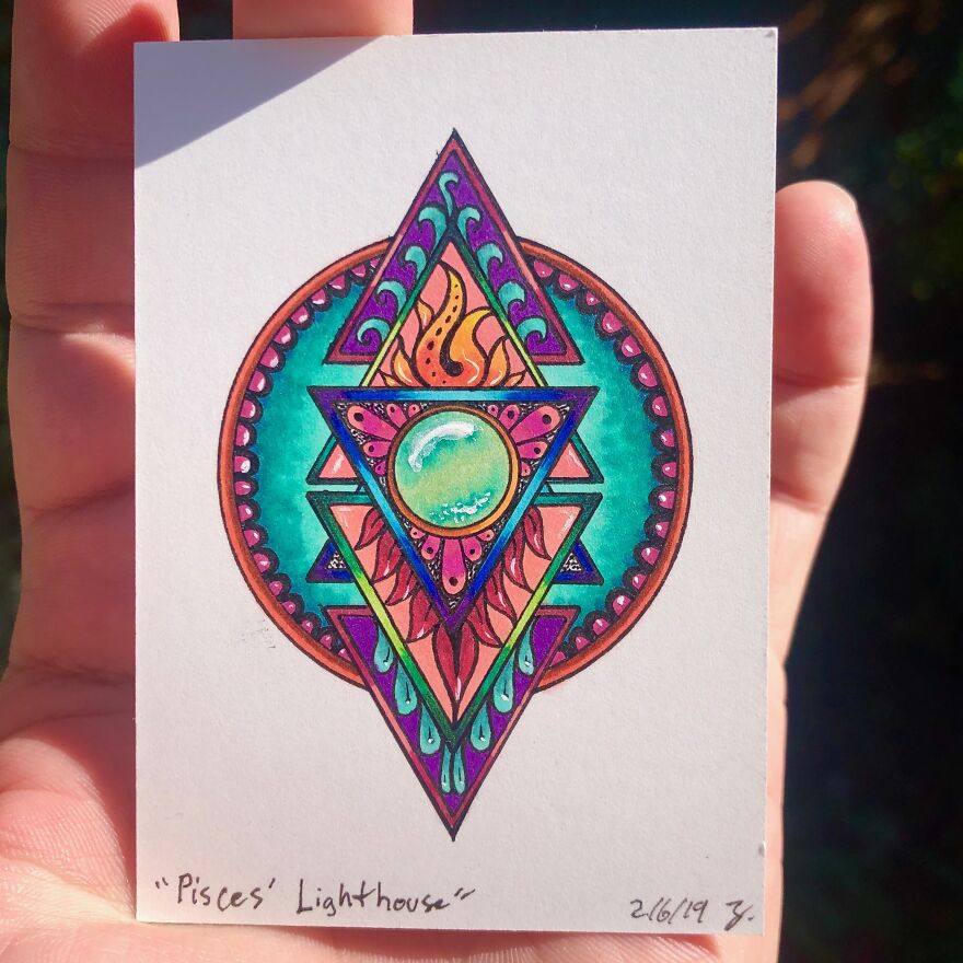 Here Are My Jeweled Doodles Drawn With Pen And Marker (32 Pics)