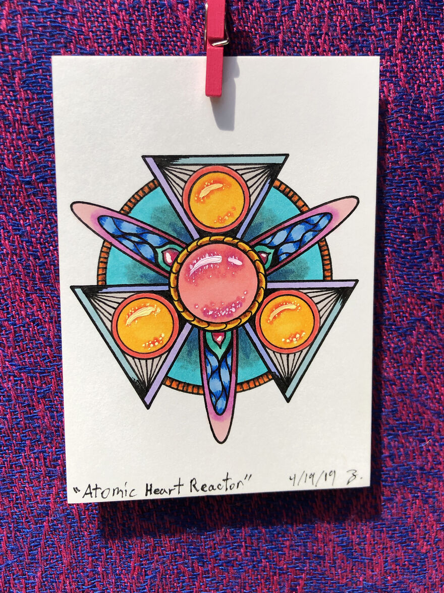 Here Are My Jeweled Doodles Drawn With Pen And Marker (32 Pics)