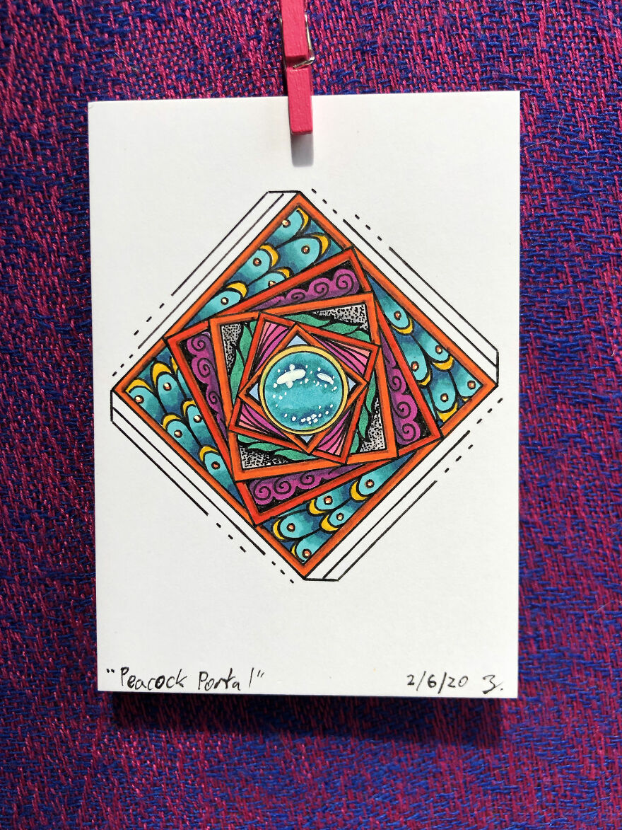 Here Are My Jeweled Doodles Drawn With Pen And Marker (32 Pics)