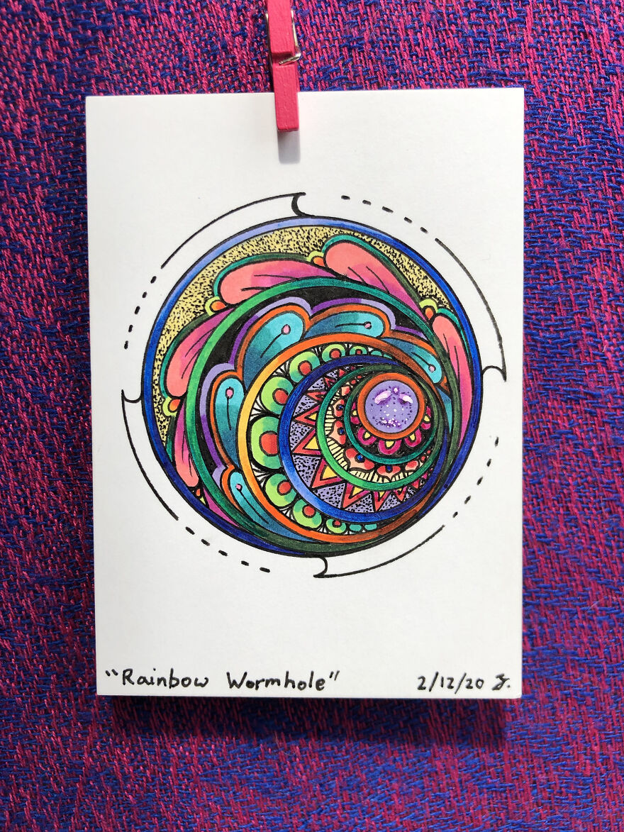 Here Are My Jeweled Doodles Drawn With Pen And Marker (32 Pics)