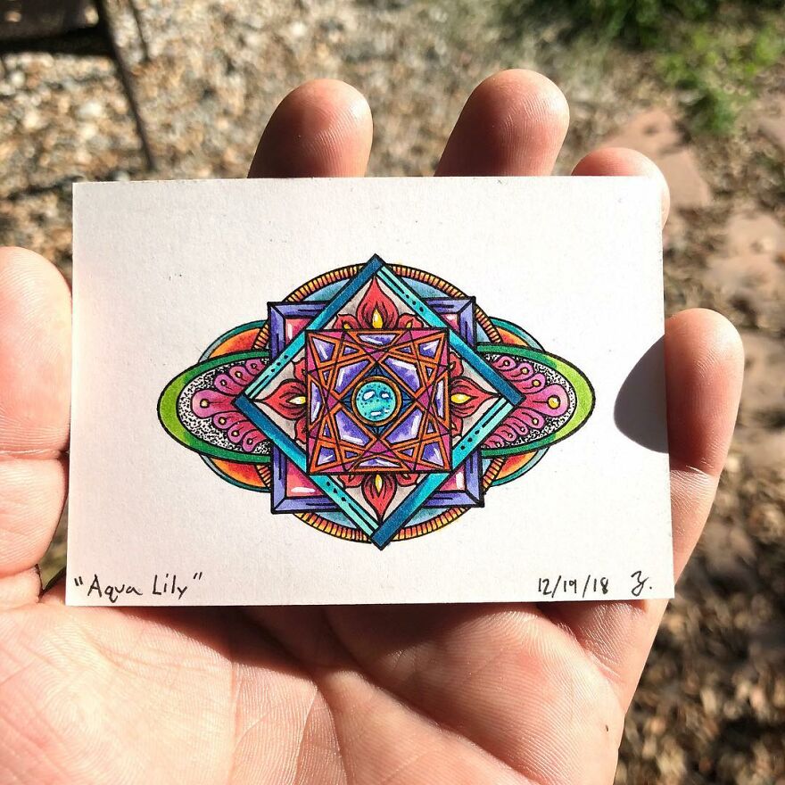 Here Are My Jeweled Doodles Drawn With Pen And Marker (32 Pics)