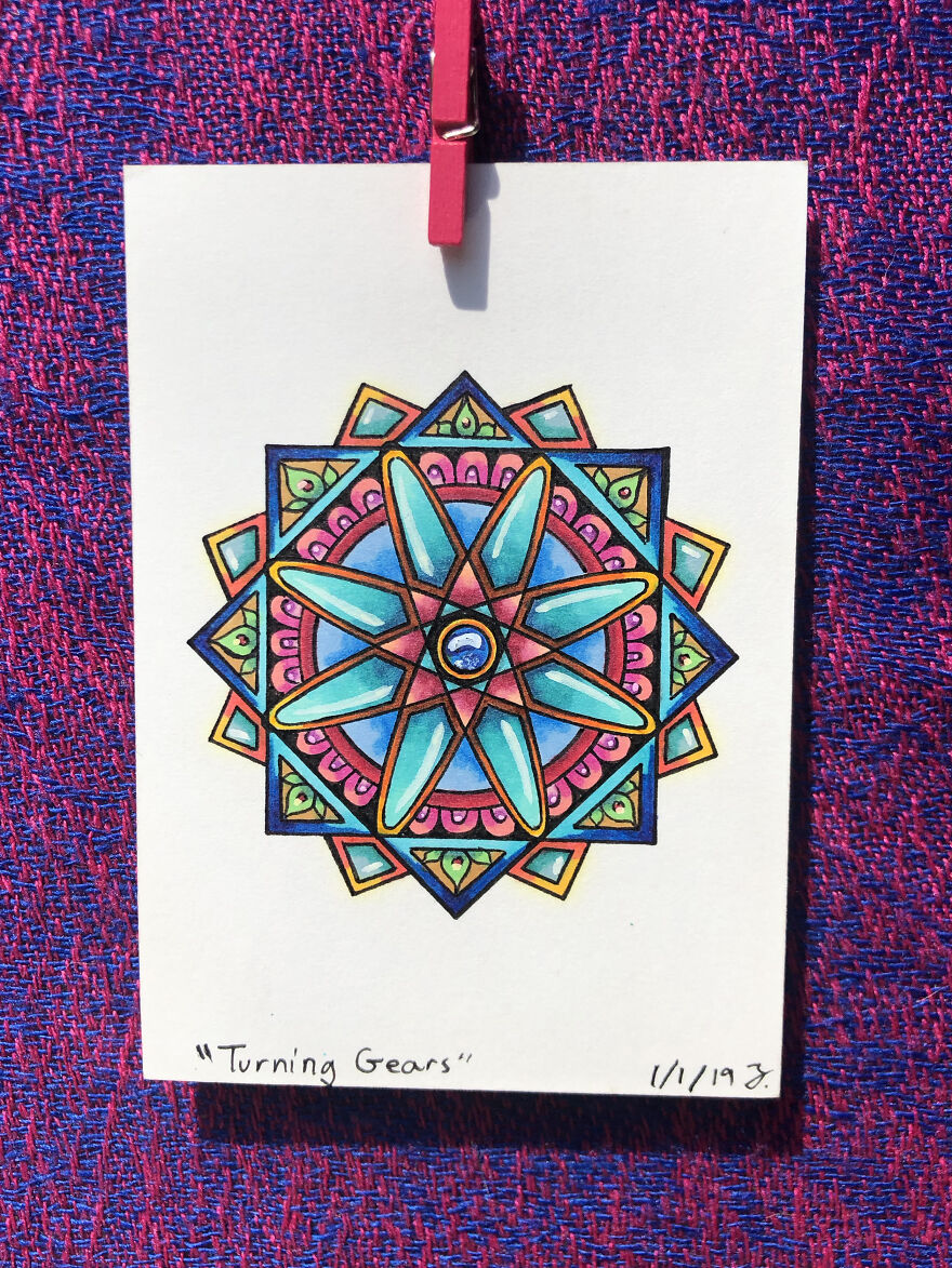 Here Are My Jeweled Doodles Drawn With Pen And Marker (32 Pics)