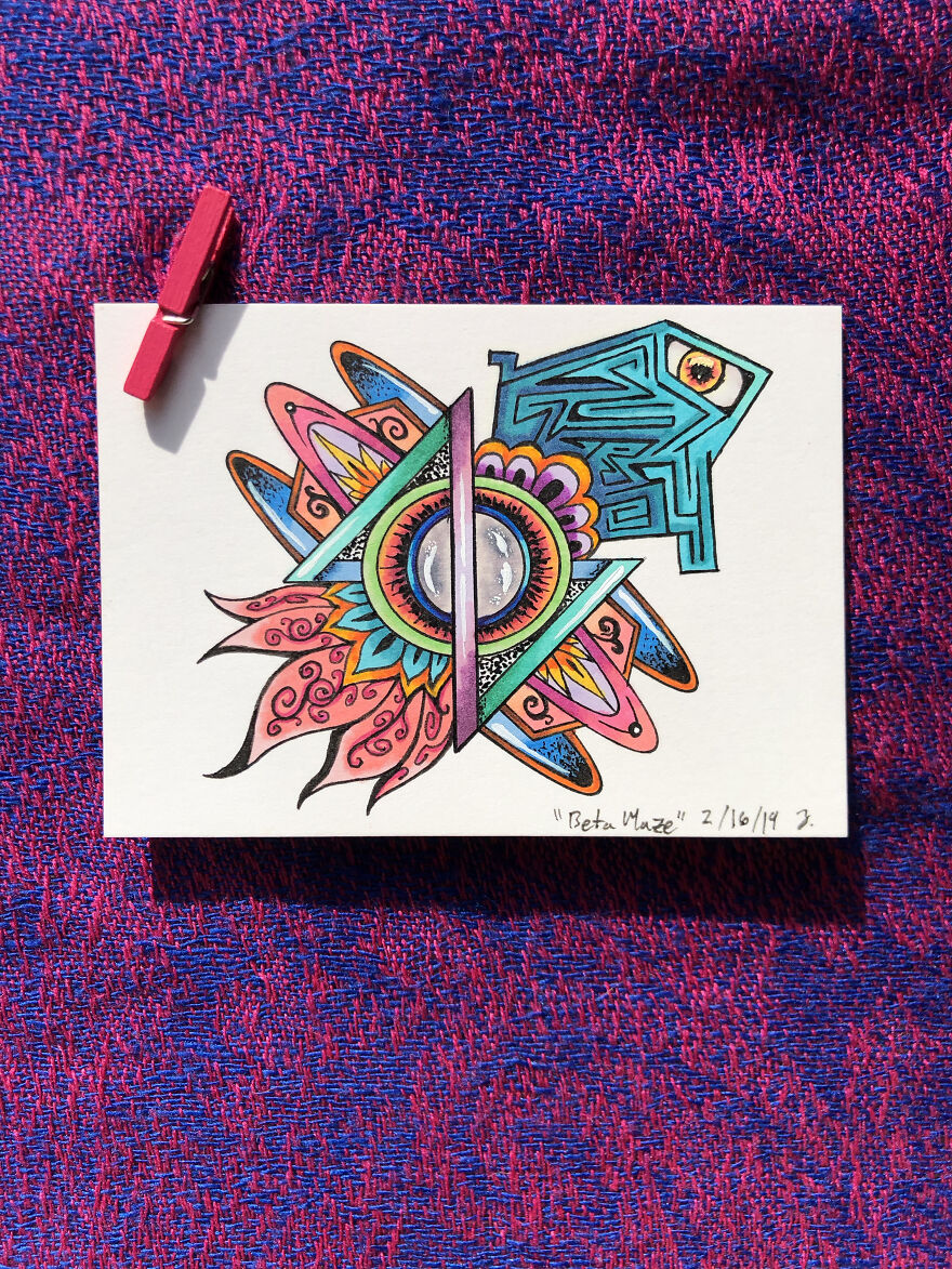 Here Are My Jeweled Doodles Drawn With Pen And Marker (32 Pics)