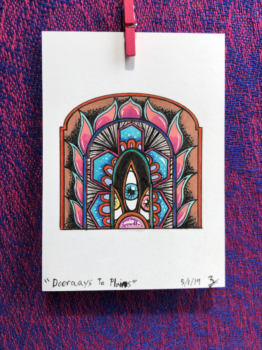 Here Are My Jeweled Doodles Drawn With Pen And Marker (32 Pics)