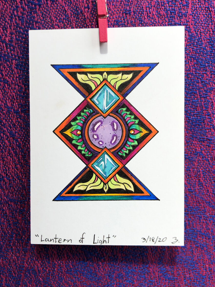Here Are My Jeweled Doodles Drawn With Pen And Marker (32 Pics)