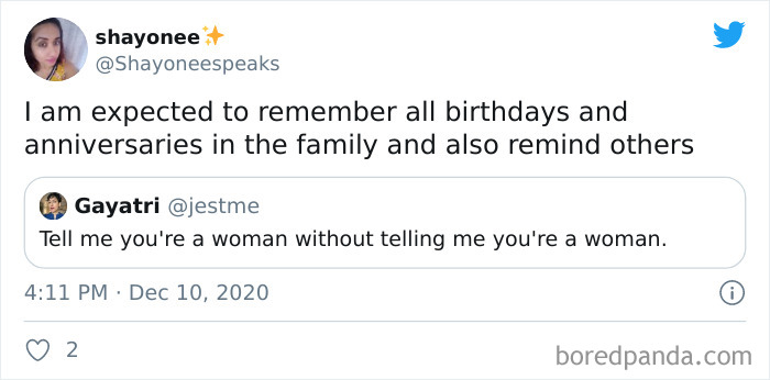 “Tell Me You’re A Woman Without Telling Me You’re A Woman” (30 Tweets) “Tell Me You’re A Woman Without Telling Me You’re A Woman” (30 Tweets)