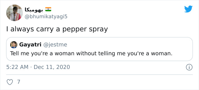 “Tell Me You’re A Woman Without Telling Me You’re A Woman” (30 Tweets) “Tell Me You’re A Woman Without Telling Me You’re A Woman” (30 Tweets)