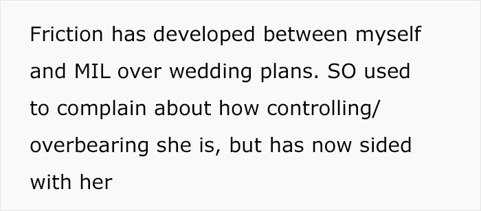 Mother Of The Groom Convinces Her Son That His Bride Has Turned Into A ‘Bridezilla’, Cries When She Stands Up For Herself Mother Of The Groom Convinces Her Son That His Bride Has Turned Into A ‘Bridezilla’, Cries When She Stands Up For Herself