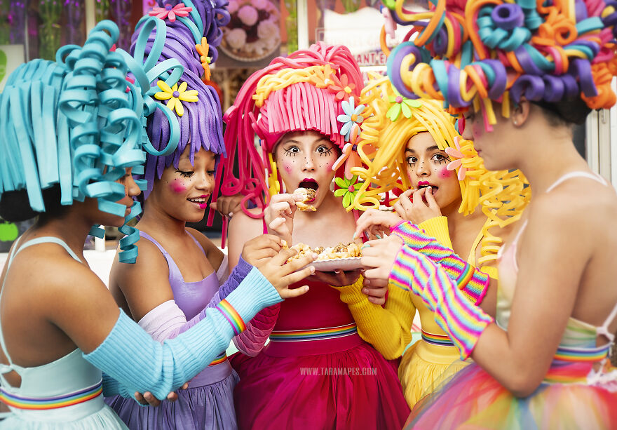 I Created Foam Wigs And Shot At An Empty Carnival To Create This Colorful Carnival Photoshoot I Created Foam Wigs And Shot At An Empty Carnival To Create This Colorful Carnival Photoshoot