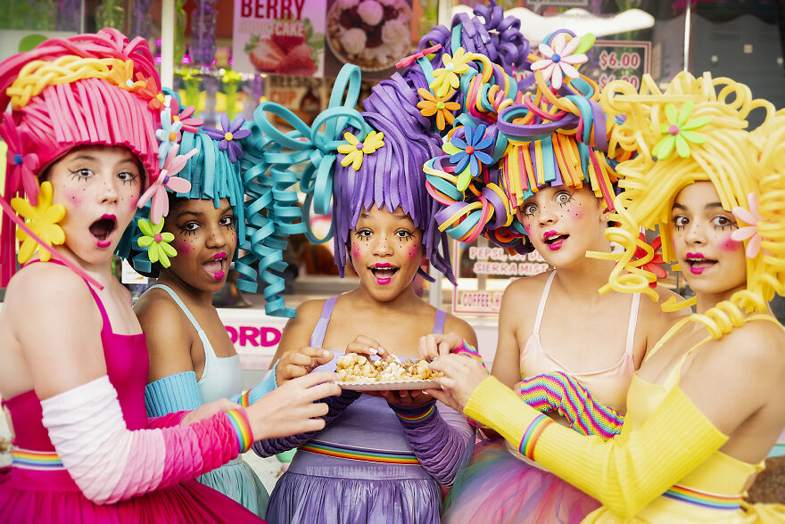 I Created Foam Wigs And Shot At An Empty Carnival To Create This Colorful Carnival Photoshoot I Created Foam Wigs And Shot At An Empty Carnival To Create This Colorful Carnival Photoshoot