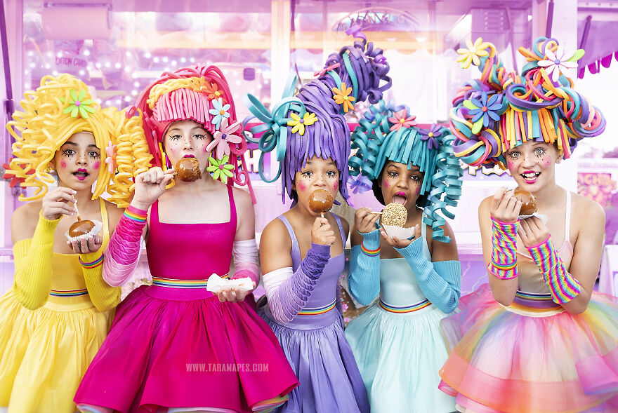 I Created Foam Wigs And Shot At An Empty Carnival To Create This Colorful Carnival Photoshoot I Created Foam Wigs And Shot At An Empty Carnival To Create This Colorful Carnival Photoshoot