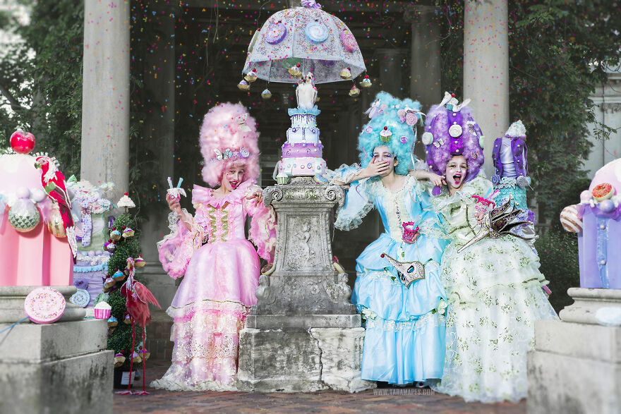 “Let Them Eat Cake! My Marie Antoinette Photoshoot At A Mansion With Huge Life Size Cake Props I Made With My Sister “Let Them Eat Cake! My Marie Antoinette Photoshoot At A Mansion With Huge Life Size Cake Props I Made With My Sister