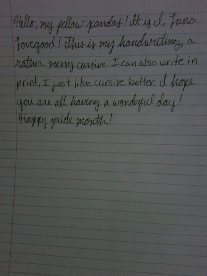 Hey Pandas, Show Us Your Handwriting (Closed)