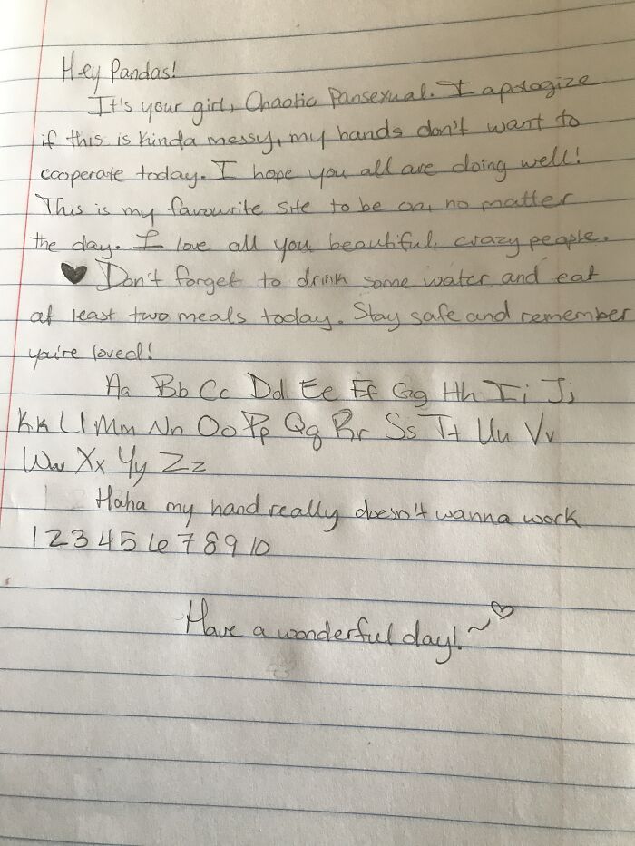 Hey Pandas, Show Us Your Handwriting (Closed)