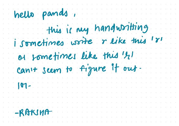 Hey Pandas, Show Us Your Handwriting (Closed)