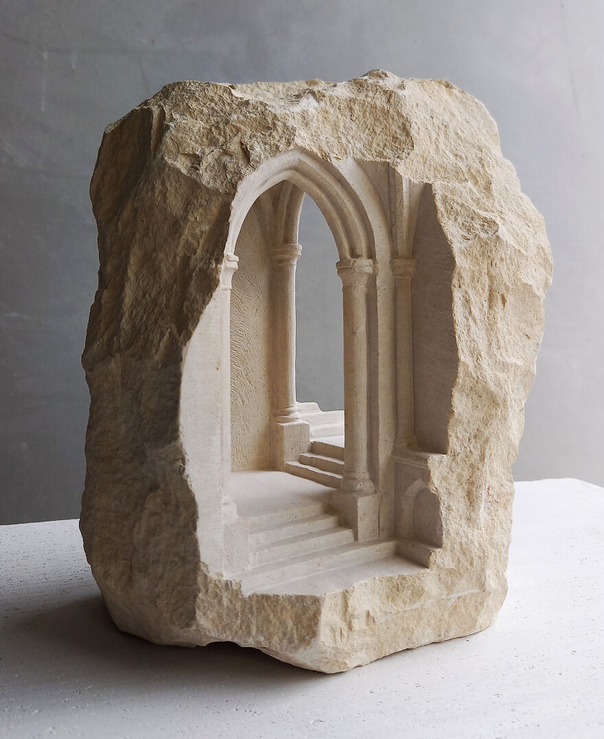 Artist Sculpts Incredible Architectural Spaces That Are Carved Into Marble And Stone (30 New Pics) Artist Sculpts Incredible Architectural Spaces That Are Carved Into Marble And Stone (30 New Pics)