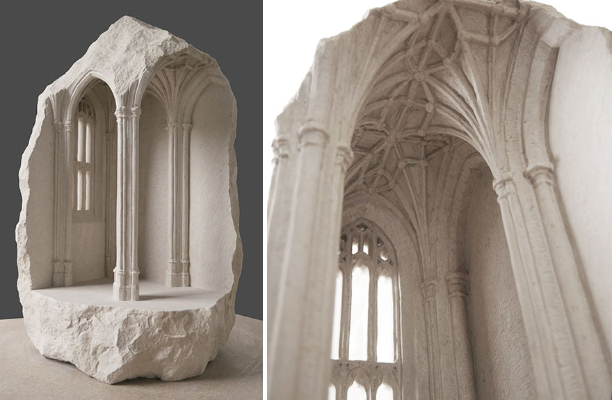 Artist Sculpts Incredible Architectural Spaces That Are Carved Into Marble And Stone (30 New Pics) Artist Sculpts Incredible Architectural Spaces That Are Carved Into Marble And Stone (30 New Pics)