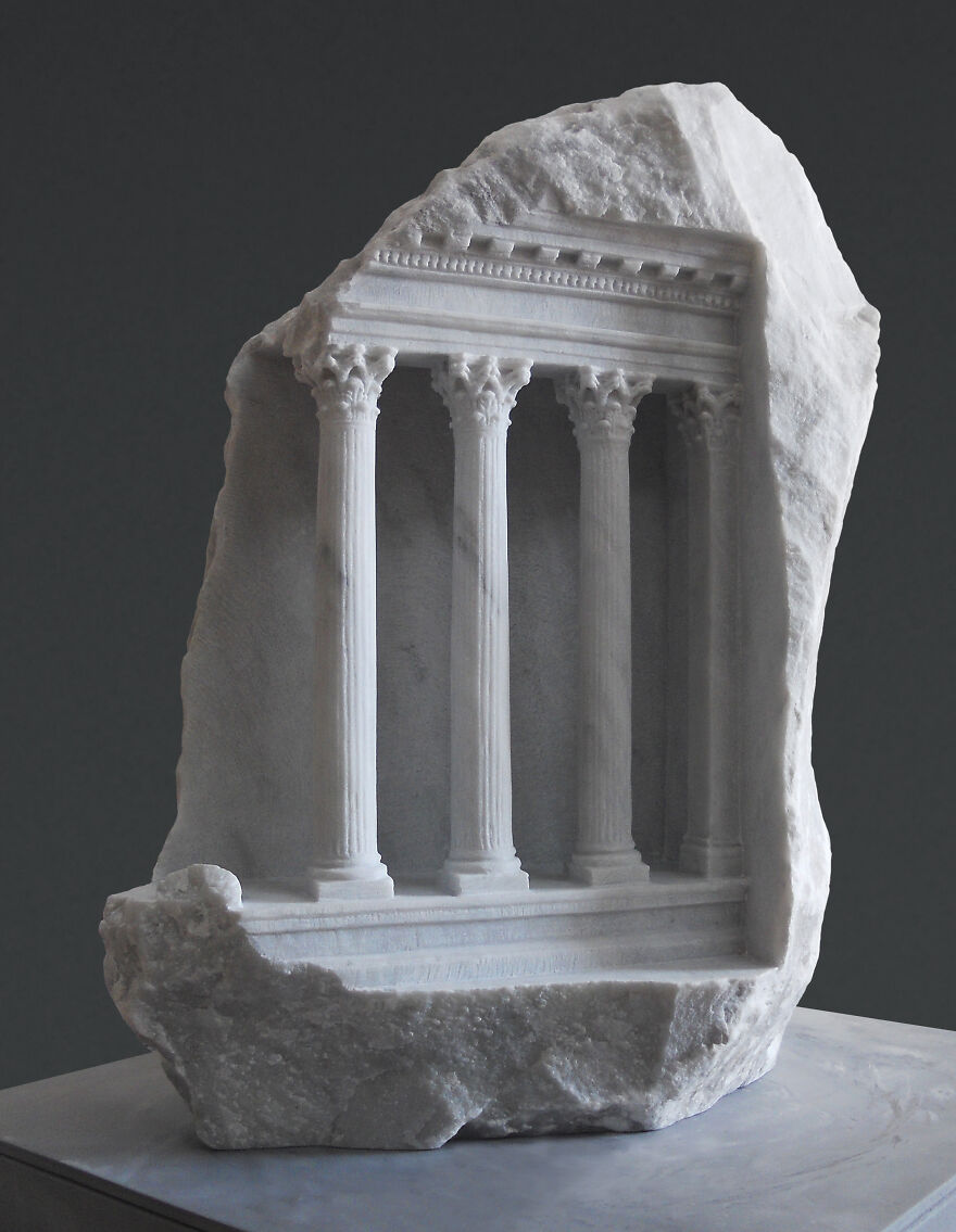 Artist Sculpts Incredible Architectural Spaces That Are Carved Into Marble And Stone (30 New Pics) Artist Sculpts Incredible Architectural Spaces That Are Carved Into Marble And Stone (30 New Pics)