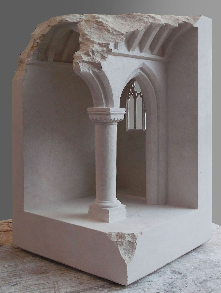 Artist Sculpts Incredible Architectural Spaces That Are Carved Into Marble And Stone (30 New Pics) Artist Sculpts Incredible Architectural Spaces That Are Carved Into Marble And Stone (30 New Pics)