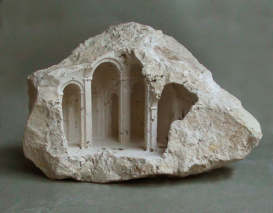 Artist Sculpts Incredible Architectural Spaces That Are Carved Into Marble And Stone (30 New Pics) Artist Sculpts Incredible Architectural Spaces That Are Carved Into Marble And Stone (30 New Pics)