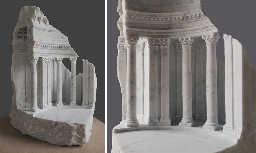 Artist Sculpts Incredible Architectural Spaces That Are Carved Into Marble And Stone (30 New Pics) Artist Sculpts Incredible Architectural Spaces That Are Carved Into Marble And Stone (30 New Pics)