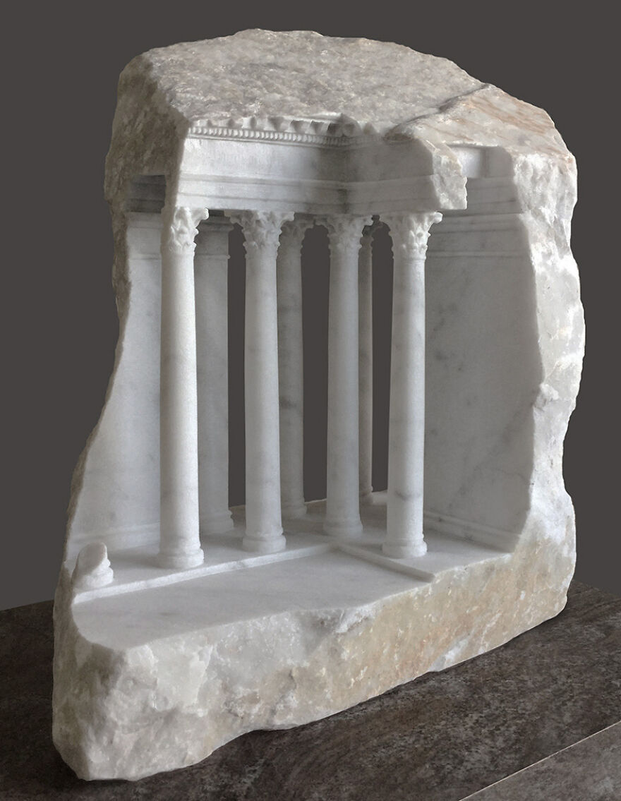 Artist Sculpts Incredible Architectural Spaces That Are Carved Into Marble And Stone (30 New Pics) Artist Sculpts Incredible Architectural Spaces That Are Carved Into Marble And Stone (30 New Pics)