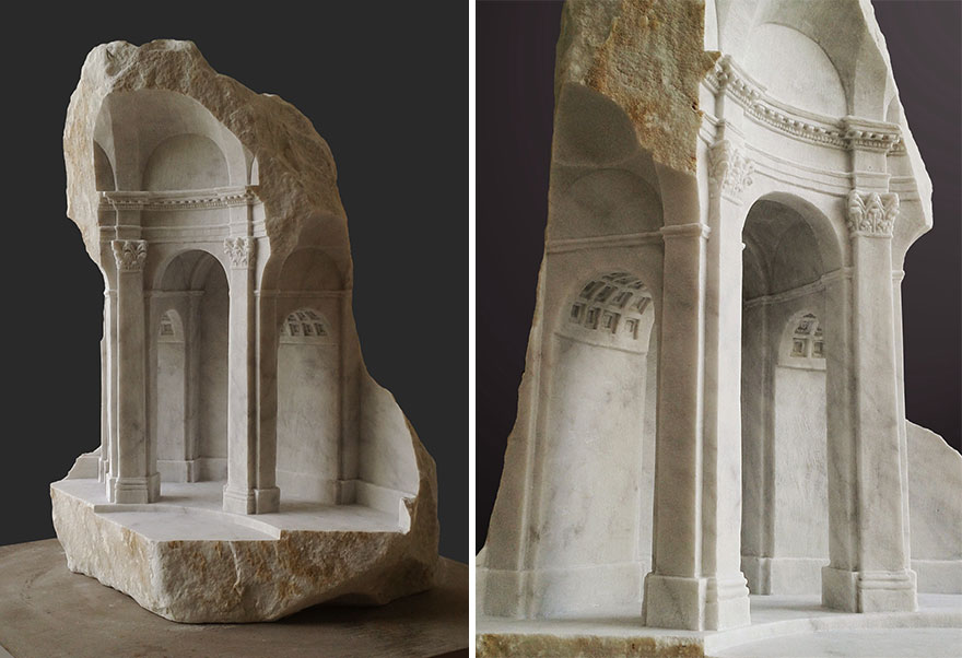 Artist Sculpts Incredible Architectural Spaces That Are Carved Into Marble And Stone (30 New Pics) Artist Sculpts Incredible Architectural Spaces That Are Carved Into Marble And Stone (30 New Pics)