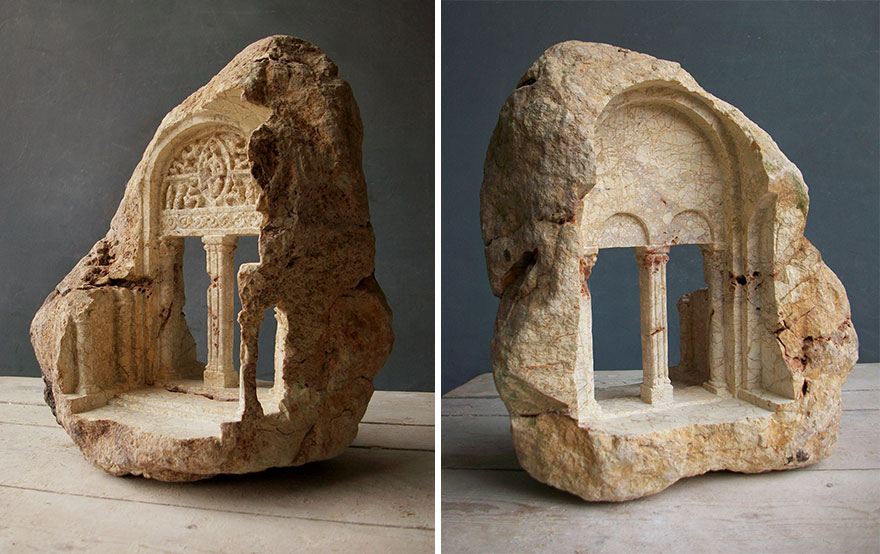 Artist Sculpts Incredible Architectural Spaces That Are Carved Into Marble And Stone (30 New Pics) Artist Sculpts Incredible Architectural Spaces That Are Carved Into Marble And Stone (30 New Pics)