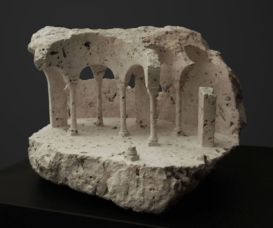 Artist Sculpts Incredible Architectural Spaces That Are Carved Into Marble And Stone (30 New Pics) Artist Sculpts Incredible Architectural Spaces That Are Carved Into Marble And Stone (30 New Pics)