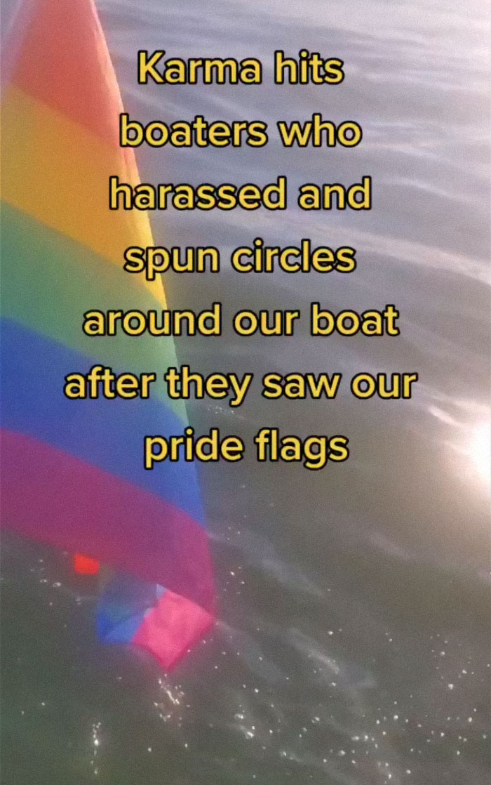 Homophobes Swim For Help To The Pride Boat They Were Just Harassing After Their Own Boat Explodes