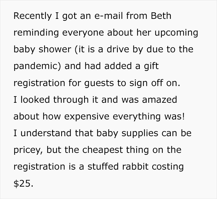 Woman Demands Guests Bring Expensive Gifts To Baby Shower, Student Refuses Because It’s Expensive, Sparks Family Drama Woman Demands Guests Bring Expensive Gifts To Baby Shower, Student Refuses Because It’s Expensive, Sparks Family Drama