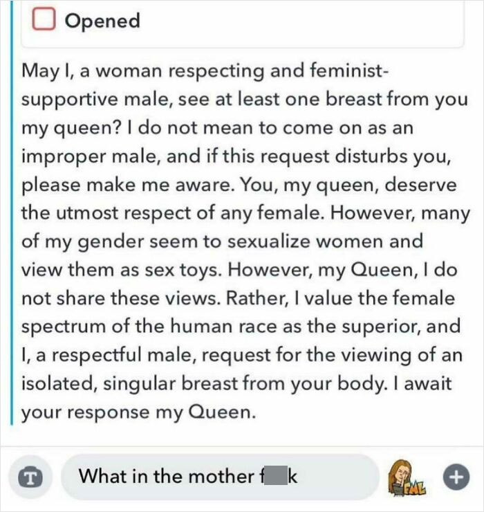 ‘Creepy PMs’: 30 Screenshots Of The Weirdest Private Messages People Have Ever Received, Shared On This Online Group ‘Creepy PMs’: 30 Screenshots Of The Weirdest Private Messages People Have Ever Received, Shared On This Online Group