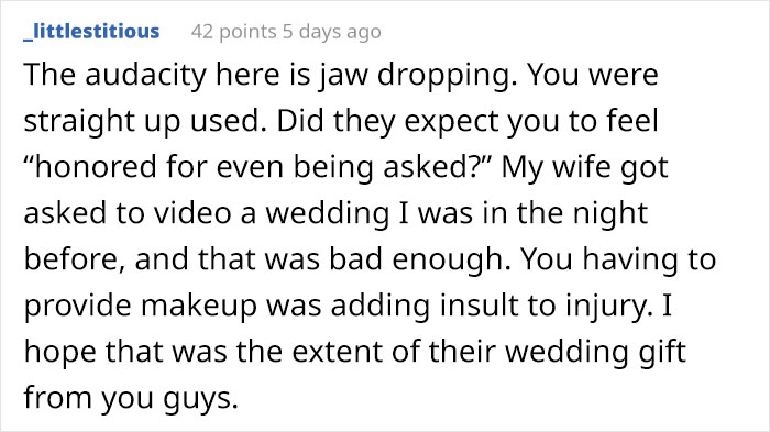 Woman Gets An Invite To A Wedding – Learns They Don’t Want Her To Be A Guest, Just Unpaid Staff Woman Gets An Invite To A Wedding – Learns They Don’t Want Her To Be A Guest, Just Unpaid Staff