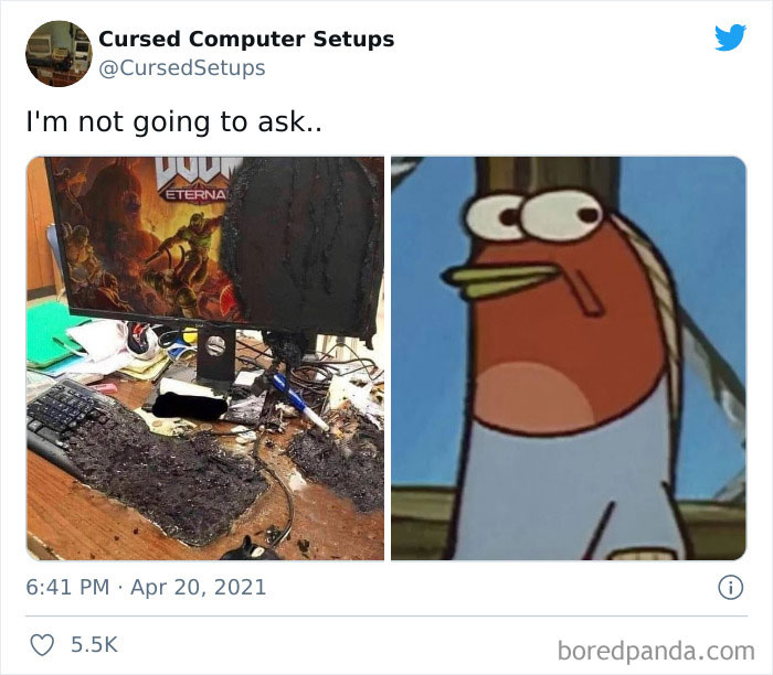 30 Times People Had Such Terrible Computer Setups, They Could Only Be Described As ‘Cursed’, As Shared By This Twitter Account 30 Times People Had Such Terrible Computer Setups, They Could Only Be Described As ‘Cursed’, As Shared By This Twitter Account