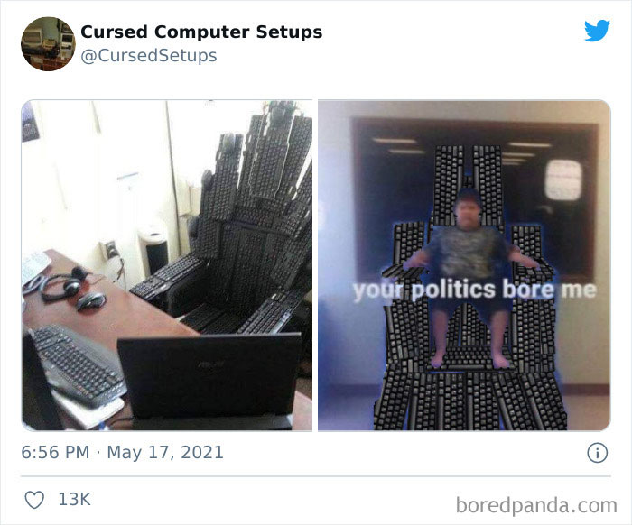 30 Times People Had Such Terrible Computer Setups, They Could Only Be Described As ‘Cursed’, As Shared By This Twitter Account 30 Times People Had Such Terrible Computer Setups, They Could Only Be Described As ‘Cursed’, As Shared By This Twitter Account