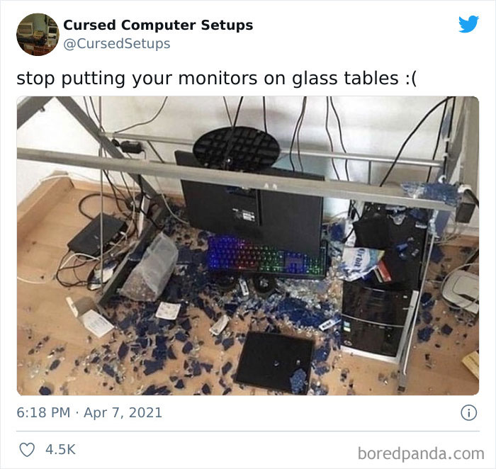 30 Times People Had Such Terrible Computer Setups, They Could Only Be Described As ‘Cursed’, As Shared By This Twitter Account 30 Times People Had Such Terrible Computer Setups, They Could Only Be Described As ‘Cursed’, As Shared By This Twitter Account